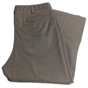 Lands' End Men's Brownish Chino Pants 37x24 1/2 Traditional Fit Flat‎ Front